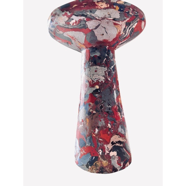 2000 - 2009 Modern Scagliola Side Table, Antica Breccia Di Aleppo Stone Design For Sale - Image 5 of 7