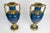 Pair of blue ceramic and gilded bronze vases, louis xvi style. Pair of early 20th-century vases, louis xvi style, in blue...