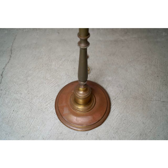 Green 1930’s Colonial Hollywood Regency Hurricane Floor Lamp For Sale - Image 8 of 12