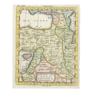 Antique Italian Map of Turkey in Asia by Buffier, 1780s For Sale