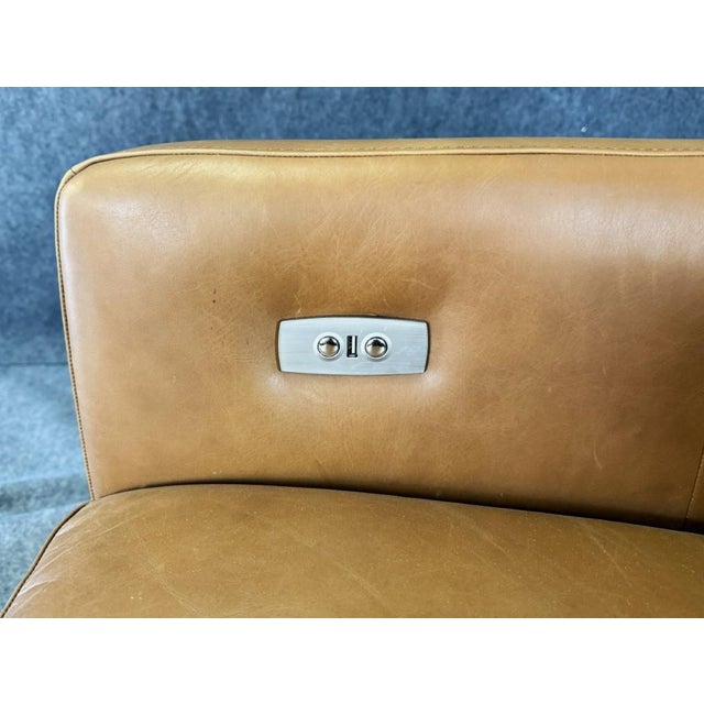 West Elm Harris Leather Power Recliner in Nut Saddle Leather For Sale - Image 13 of 18