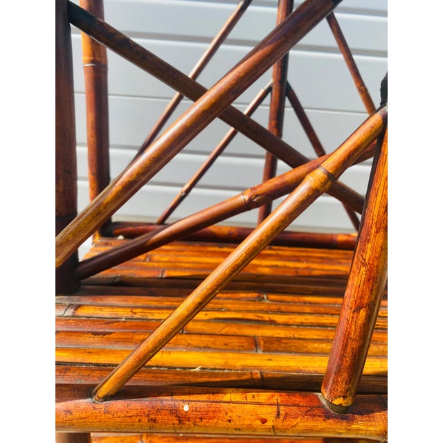 Asian Vintage Large Bamboo Magazine Rack For Sale - Image 3 of 13