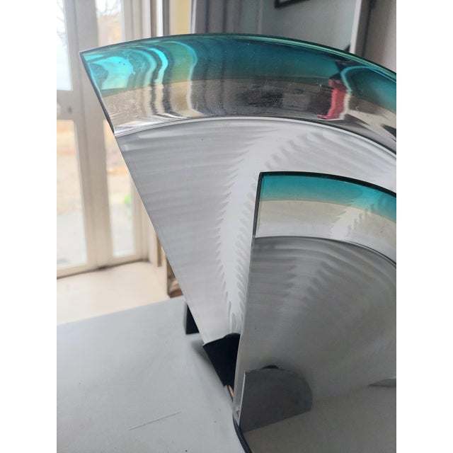 Blue Vintage Wall Lamp in Murano Glass from Leucos, 1970s For Sale - Image 8 of 9