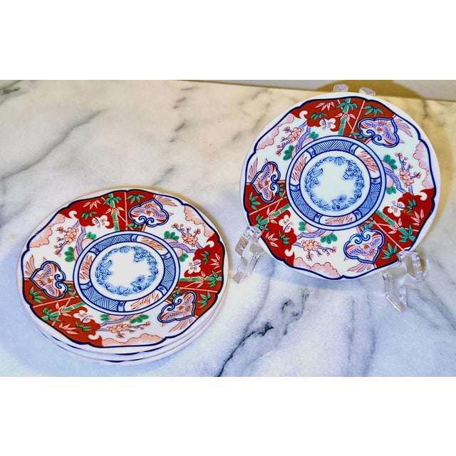 Red Vintage George Briard Imari Plates For Sale - Image 8 of 13