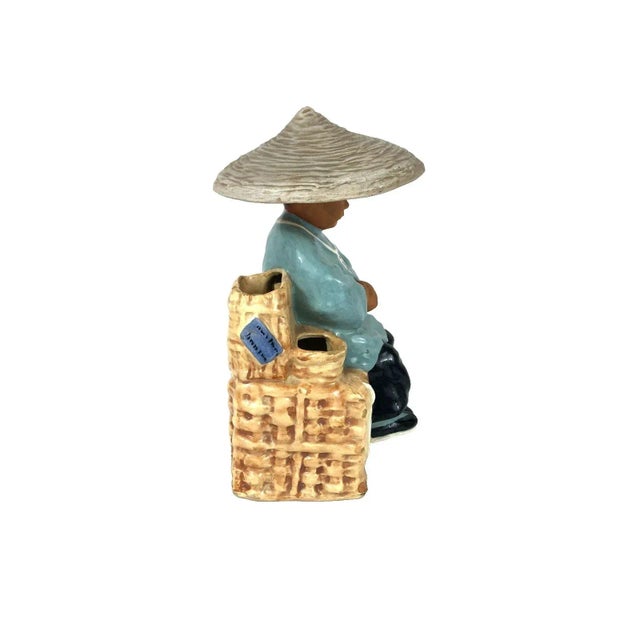 Mid Century 40's Asian Chinese Boy Ceramic Planter Holder McCarty Bros VGC For Sale In Sacramento - Image 6 of 7