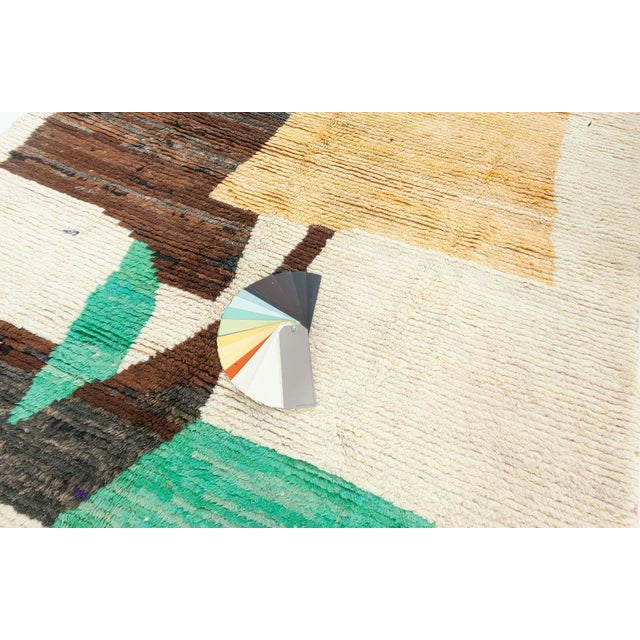 Tribal Modern Moroccan Hand-Knotted Wool Rug by Doris Leslie Blau For Sale - Image 3 of 9
