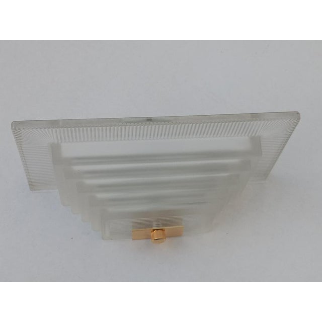 1980s Skycraper Style Glass Wall Sconce, 1980s For Sale - Image 5 of 8