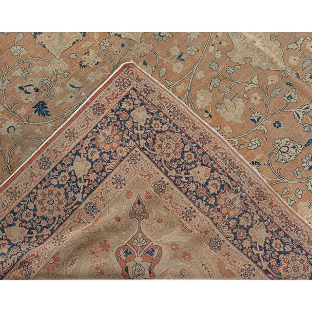 Antique Persian Tabriz Rug For Sale - Image 4 of 8