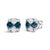 Contemporary .925 Sterling Silver 2.0 Cttw Blue Diamond Composite Cluster Stud Earring For Sale - Image 3 of 4