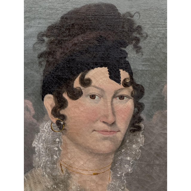 Portraits, 1820, Oil on Canvases, Framed, Set of 2 For Sale - Image 11 of 17