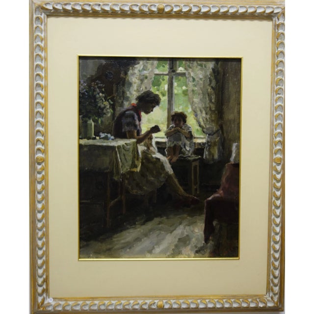 1950s Boris Nicolaie, the Fairy Tale, 1955, Oil on Canvas For Sale - Image 5 of 5