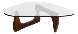 Walnut and Glass Top Coffee Table by Noguchi for Herman Miller