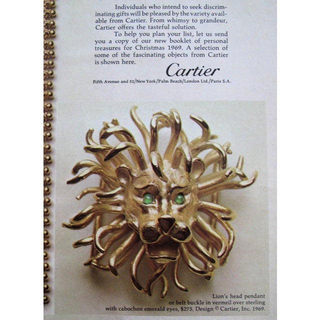 Gold 1960s Cartier Lion's Head Trinket or Paper Weight For Sale - Image 8 of 8