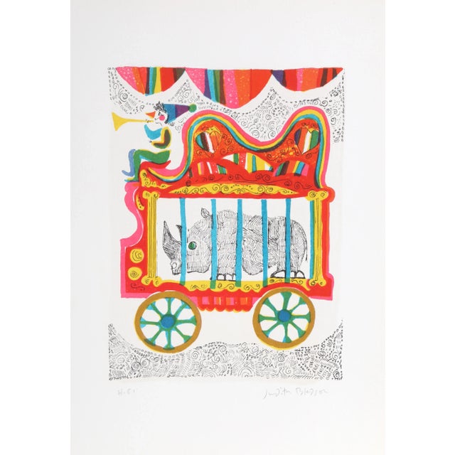 Folk Art Rhino From a Little Circus, Judith Bledsoe For Sale - Image 3 of 3