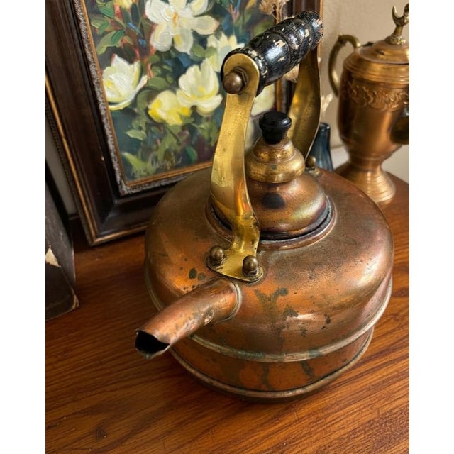 Antique 1930s English Simplex Solid Copper Kettle With Integrated Spirit Burner For Sale In Denver - Image 6 of 6
