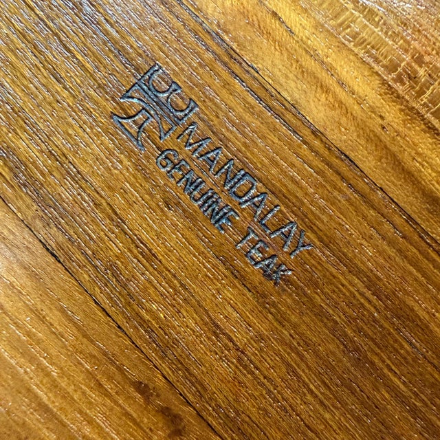 Ernest Sohn Serving Tray Siamese Teak Wood Mandalay Danish Modern For Sale - Image 10 of 10