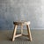 Vintage Elm Wood Wheel Side Table #E90 For Sale - Image 4 of 8