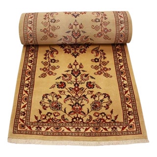 Middle Eastern Hand-Knotted Sarough Runner Rug For Sale