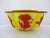 Chinese Chinese Imperial Yellow Peking Glass Lobed Bowl Pair With Red Floral Overlay For Sale - Image 3 of 12