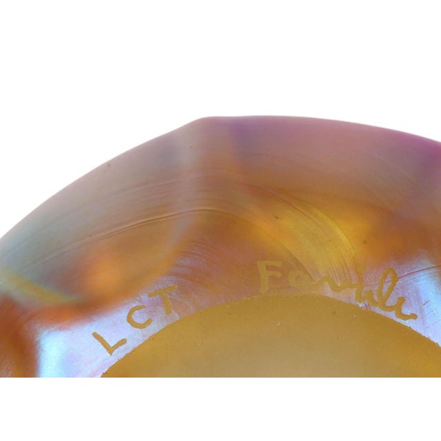 Glass Tiffany Studios Favrile Glass Bud Vase Tiffany Studios, New York, Circa 1920 For Sale - Image 7 of 8