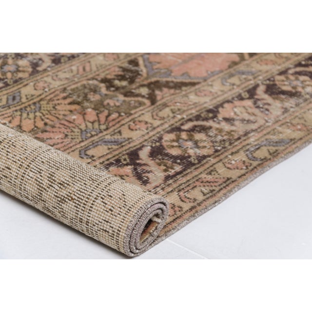 1960s Mid 20th Century Handknotted Oushak Runner Rug For Sale - Image 5 of 10