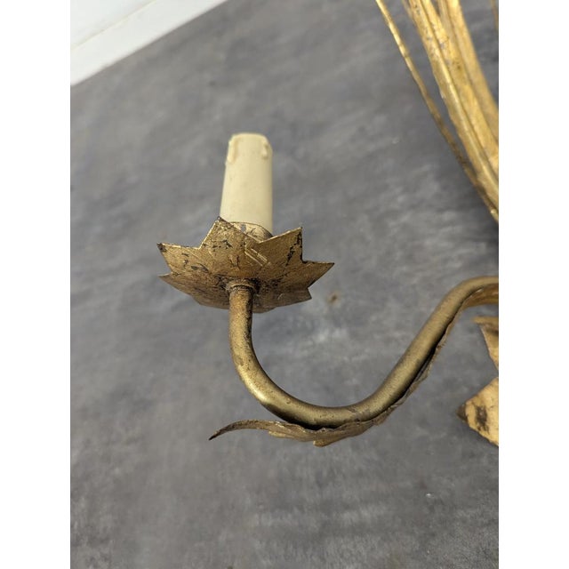 Wall Sconces in the style of Bagues, 1970s, Set of 2 For Sale - Image 5 of 8