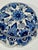 Hand-painted Dutch Delft blue and white covered trinket box featuring richly detailed floral decoration in layered cobalt...