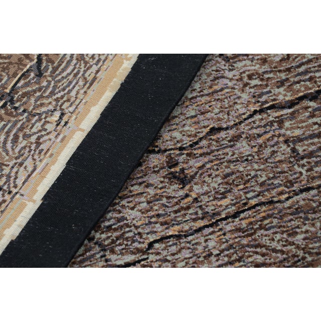 Textile Rug & Kilim’s Contemporary Rug in Brown With Geometric Patterns “Imperial Edict” For Sale - Image 7 of 7