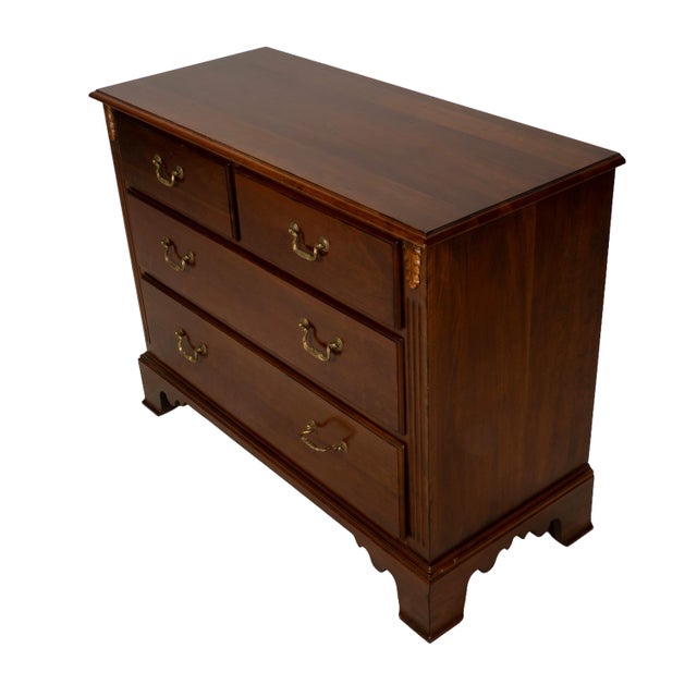 1990s Ethan Allen Regent’s Park Cherry Chest of Drawers Dresser W/ Brass Pulls For Sale - Image 15 of 18