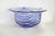 Mid-Century Modern Mid Century Modern Murano Art Glass Serving Bowl With Cobalt Blue Striping 4860b For Sale - Image 3 of 12