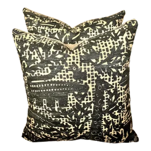“Mother Nature” Print by Dek Tillett Ltd Custom Made 16” Throw Pillows-A Pair