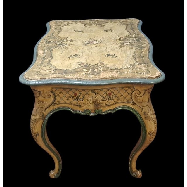 Green End of the 19th Century Painted Table, Liguria For Sale - Image 8 of 11