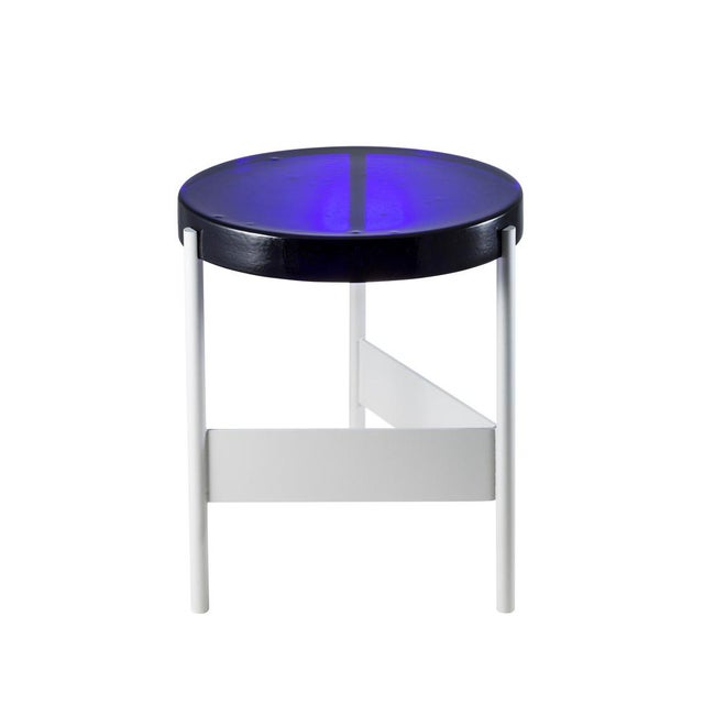 Contemporary Alwa Two Blue Black Side Table by Pulpo For Sale - Image 3 of 14