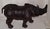 Vintage Stool in the Shape of a Rhinoceros in Cowhide Leather, 1970s, in Very Good conditions. Designed 1970 to 1979