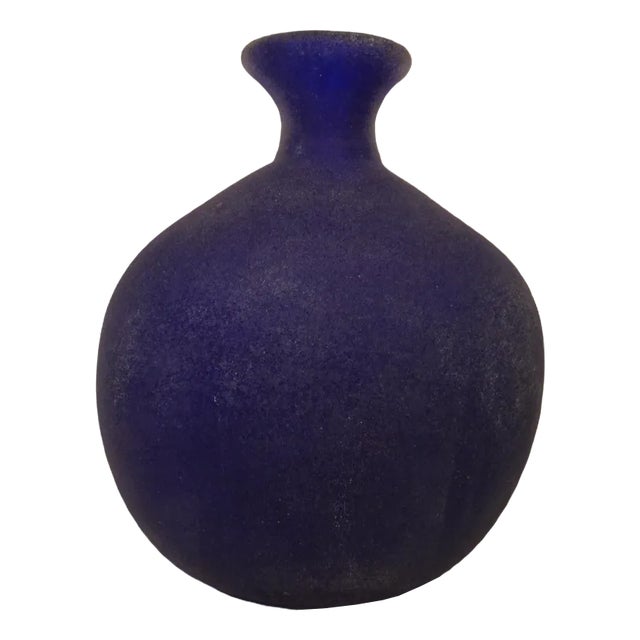 Art Glass Blue Murano Vase For Sale