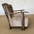 Contemporary Leona Velvet Lounge Chair With Tufted Back, Curved Wood Arms For Sale - Image 3 of 10