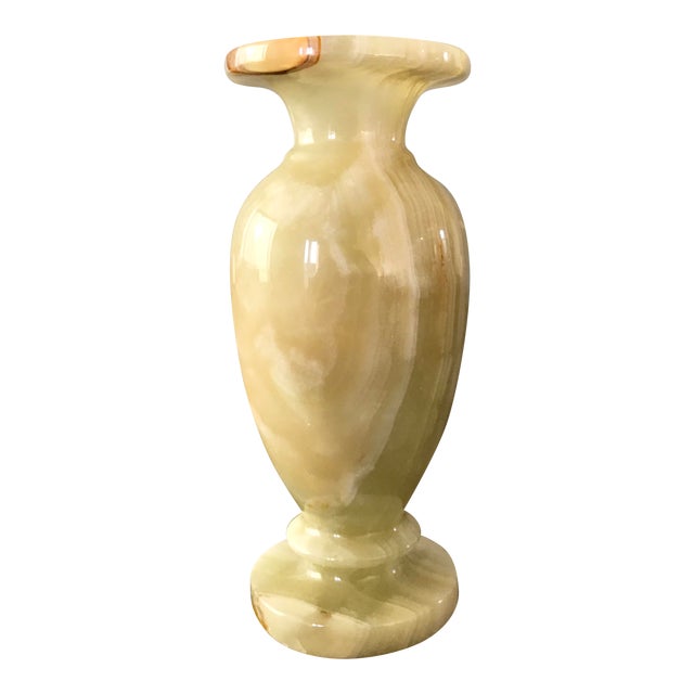 Light Green Alabaster Vase Chairish