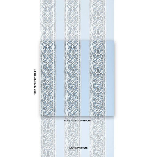 Inspired by traditional Indian block prints, Jasmine wallpaper by Mark D. Sikes is a stylish large-scale stripe enlivened...