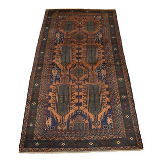 Qalamdani Afghan Vintage Tribal Handmade Rug For Sale