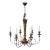 Mid-Century Italian Neo-Classical Style Carved Giltwood Six Arm Chandelier For Sale