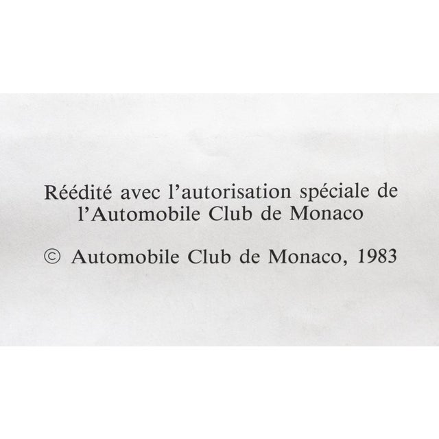 Monaco 19 Avril 1931 Poster by Robert Falcucci Manifesto, 1983 For Sale - Image 3 of 6