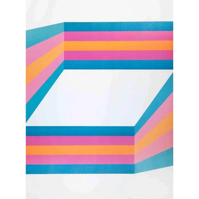 Perspective is a lithograph realized by Renato Livi in 1971. Hand-signed and dated on the lower right margin. Numbered on...