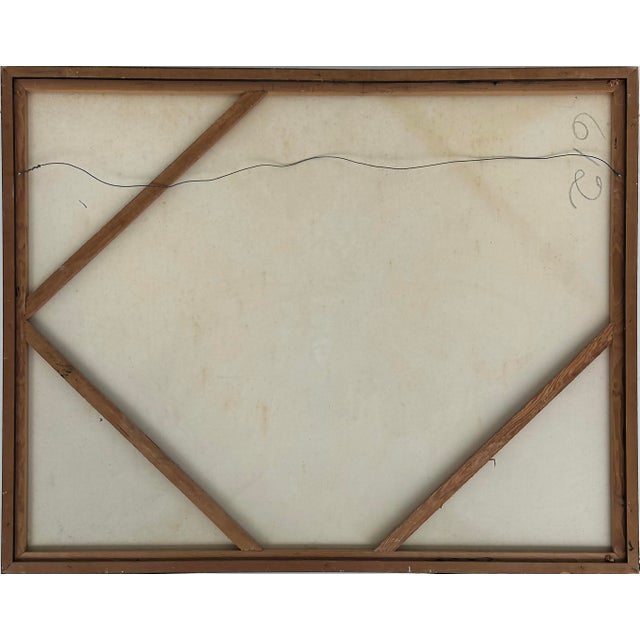 Large Vintage Lee Reynolds Abstract Butterfly Painting, Framed For Sale In Miami - Image 6 of 6