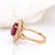 2020s Heirloom 3.7cts Statement Madagascar Ruby Ring: Natural Diamonds, 14k Solid Gold For Sale - Image 5 of 7