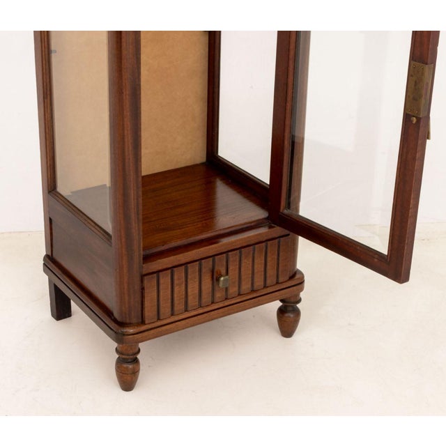 Art Deco Walnut Display Cabinets, Pair For Sale - Image 9 of 11