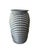 Late 20th Century Art Deco Revival Ribbed Wrapped Art Glass Vase Vintage Gray Inspired by Plissé Glass For Sale - Image 5 of 8
