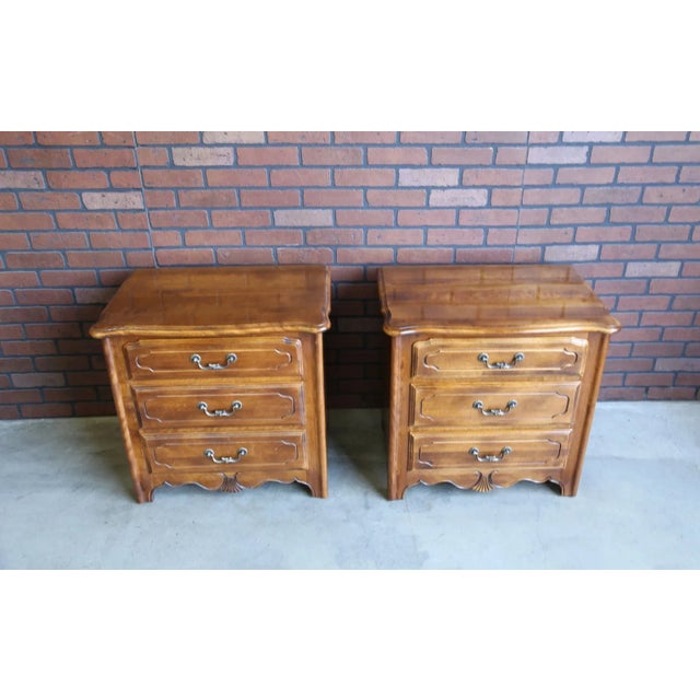 1990s Ethan Allen Country French Nightstands For Sale - Image 5 of 5
