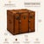 Campaign Handmade Leather Storage Trunk Side Table, Vintage English Belted Chest, Tan Leather Occasional Table, Brass Hardware Campaign Furniture For Sale - Image 3 of 8