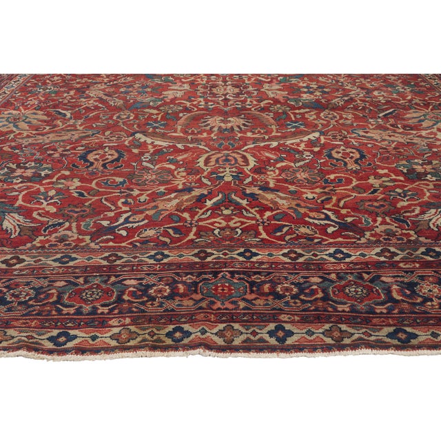 Late 19th Century Persian Sultanabad Rug, 10'11 X 13'06 For Sale - Image 4 of 10