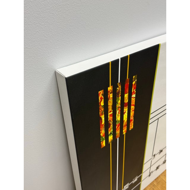 Contemporary Geometric Abstract Canvas Print For Sale In San Francisco - Image 6 of 12